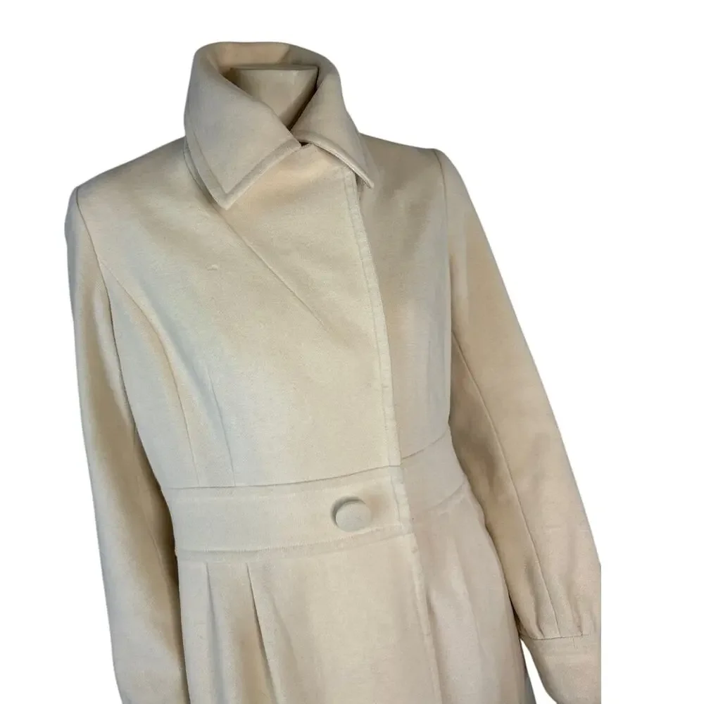 Retro Halogen fitted cream peacoat hoilday formal size medium
